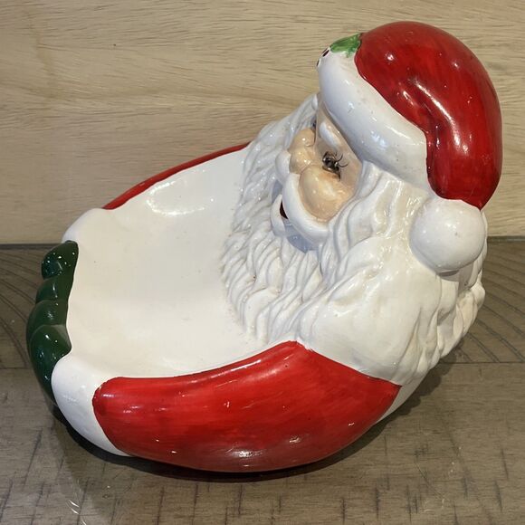RARE Vintage motion talking Santa Claus IT'S ALIVE Candy Dish Laughs Jolly NCE - Picture 2 of 8